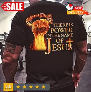 Christian T Shirt for Me, faith t-Shirt- Power in the name of Jesus Shirt S-5XL - Picture 1 of 7