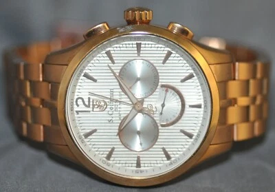S. Coifman Men's Silver Dial Rose Gold Stainless Steel Watch SC0129 - Image 1 of 4