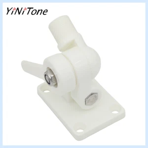 Nylon Bracket Base Outdoor Marine Antenna Mounting Adjustable White Boat Clamp - Picture 1 of 6