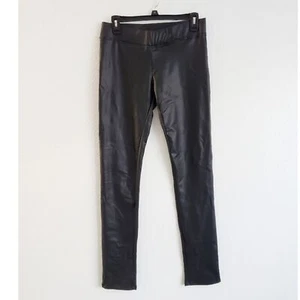 NWT Fig+Ivy Black Faux Leather leggings Medium - Picture 1 of 4