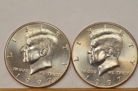1997-P&D Uncirculated Kennedy Half Dollars Item # 5096 Cover