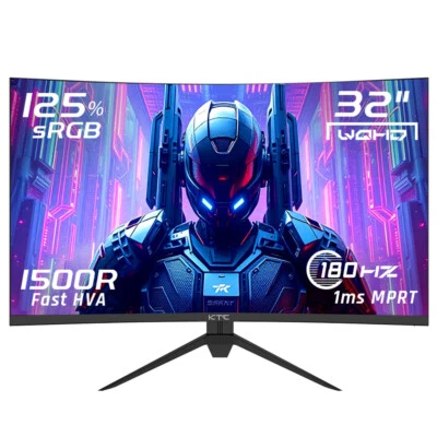 Monitor Gaming KTC H32S17 32 Pulgadas 1500R-Monitor Curvo 2560x1440/16:9 170Hz 1ms