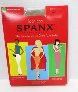 Footless Spanx Foundation Body Shaping Pantyhose Nude Size C Medium Control - Picture 1 of 3
