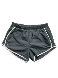 Under Armour Heat Gear Damen-Laufshorts mittelgrau elastisch tailliert gefüttert - Bild 1 von 12