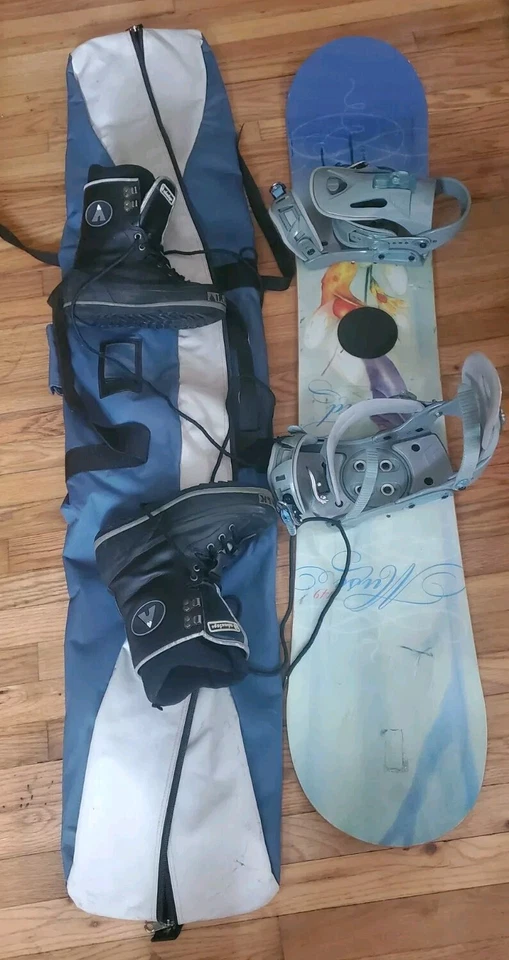 Juego completo de snowboard para damas-LTD 149, Airwalk talla 7, bandas Lamar y bolsa Lamar Foto 1 de 4