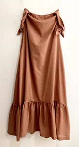 C&M CAMILLA AND MARC Isa Maxi Length DRESS Tan Pockets 8? - Picture 1 of 13