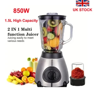 2in1 Juicer Blender Glass Fruit Grinder Smoothie Maker Food Processor Crusher - Picture 1 of 14