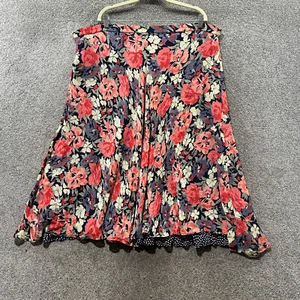 Coldwater Creek Maxirock Damen XL mehrfarbig Blumen Pull On Viskose fließend Fee - Bild 1 von 8