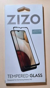 NEW! ZIZO Tempered Glass 9H screen protector for Samsung Galaxy A12 black edge - Picture 1 of 2