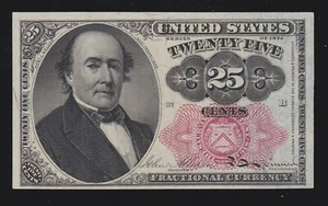 US 25c Fractional Currency Note Position B-37 FR 1308 V Ch CU - Picture 1 of 2