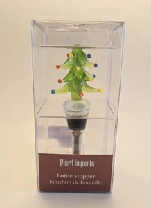 Weihnachtsbaum mundgeblasen Glas Weinflasche Korken Stopfen Pier 1 Import festlich  - Bild 1 von 7