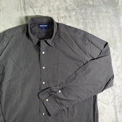 Vintage Polo Golf Ralph Lauren Lofting Button Up Plaid Long Sleeve Shirt Large - Image 1 of 4