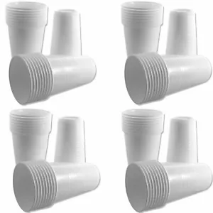 3000 Trinkbecher 200ml Becher Plastikbecher Ausschankbecher 0,2l weiß Cup - Bild 1 von 2