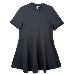 Sweaty Betty Revive lässiges A-Linie rohe Naht Tee Minikleid Damen US 8 EU 8 schwarz - Bild 1 von 8