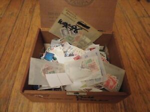 Vintage Norway Norwegian Stamp Collection in Cigar Box Many 100's LOOK! Classics
