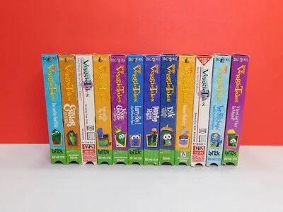 VeggieTales VHS Lot of 12 - Very Silly Songs & Lessons Series Bob & Larry Values - Image 1 of 4