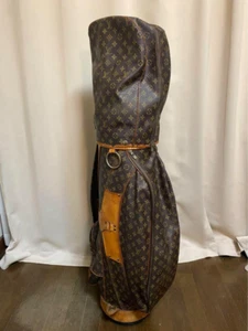 Louis Vuitton Monogram Golf Club Bag Caddy bag Canvas Leather Vintage LV Used - Picture 1 of 2