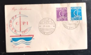ITALY EUROPA CEPT SET SAILING BOAT FILGRANO CACHET FDC 1966 UNADDR - Picture 1 of 1