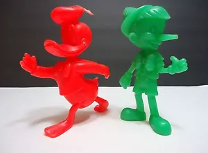 Marx 6" Paperino e Pinnochio Rosso Paperino Verde Pinnochio anni 70 - Foto 1 di 10