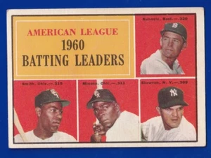Minnie Minoso Bill Skowron Runnels Smith Líderes de Bateo 1961 Topps #42 En muy buena condición - Imagen 1 de 2