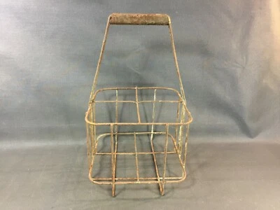 Ancien panier en métal casier à bouteille de bistrot vintage années 1950 - Photo 1/2