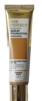 L'OREAL Age Perfect Radiant Serum Foundation #90 Caramel Beige SPF 50 - 1 fl oz - Image 1 of 3