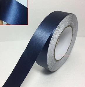 Pegatina de vinilo de 1,2"" x 120"" / azul oscuro de metal para automóvil grano cepillado adorno decorativo - Imagen 1 de 4
