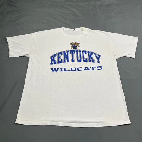 Vintage Kentucky Wildcats Graphic Tee Y2K White XXL 2XL VTG NCAA Cover