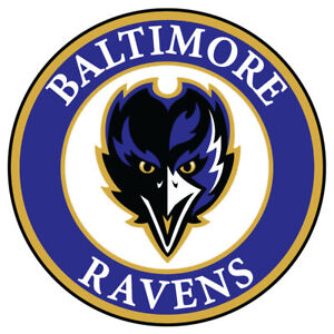 Baltimore Ravens  Circle Decal  ~ Vinyl Car - Wall, Cornholes Graphics
