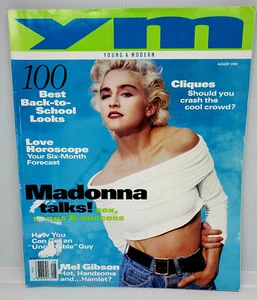 Young & Modern Magazine August 1990 Madonna Mel Gibson Kiefer Sutherland Brad J - Picture 1 of 2