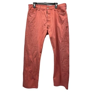 Levis 501 Herren 38/30 Rosa Straight Leg Jeans Hose Button Fly - Bild 1 von 10