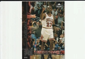MICHAEL JORDAN 1997-98 UPPER DECK GAME DATED 6/1/97 #18 CARD - Picture 1 of 4