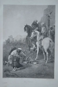 THE FALCONERS PHOTOGRAVURE EUGENE FROMENTIN GOUPIL PHOTOGRAVURE - Picture 1 of 2
