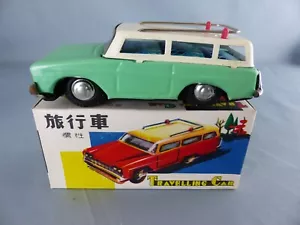 Ancienne voiture a friction avec sirène TRAVELLING CAR MF 731 verte tôle NEUF - Bild 1 von 5