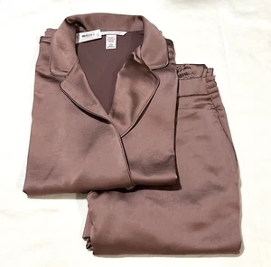 VICTORIA’S SECRET Juego de Pijama Mujer’s M Luxe Satén Doble Pecho Largo 2 Piezas PJ - Imagen 1 de 7