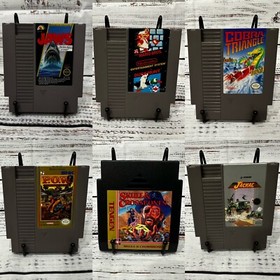 6 Nintendo NES Game Lot 80s 90s Tested Mario Jaws Jackal POW Cobra Triangle