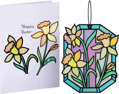 Lovepop Daffodils Easter Suncatcher Card for Her/Him, Blank Card + Envelope - Image 1 of 4