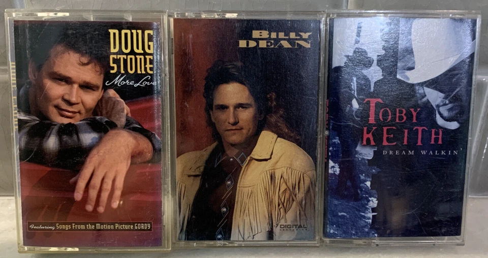 Lot of 3 Vintage Country Music Cassettes Toby Keith Billy Dean and Doug Stone - Image 1 of 1