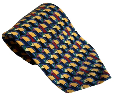 Corbata corta para hombre J Garcia by Stonehenge seda roja verde dorada azul 54 x 3 3/4 Foto 1 de 4