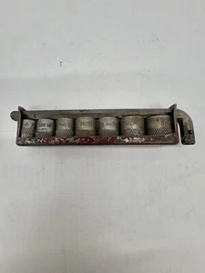 Antik NEU BRITAIN MACHINE CO Innensechskant 7 Steckschlüsselsatz + Tablett Vintage Werkzeuge - Bild 1 von 9