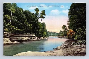 The Narrows - Cartolina Wisconsin Dells Wis. to IL 1958 Pubblicata - Foto 1 di 2