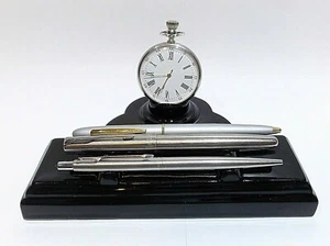  Taschenuhrständer & Stiftständer hält 3 Schreibtisch Stiftauflage SCHWARZ Keramik (2 Farben) - Bild 1 von 10