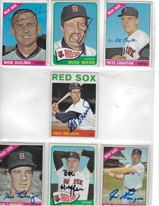 POSTEN VON 7 HANDSIGNIERTEN BASEBALLKARTEN BOSTON RED SOX LEGENDS (1960ER JAHRE) - Bild 1 von 1