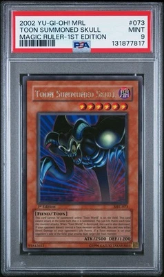 2002 Yu-Gi-Oh! Toon Summoned Skull Magic Ruler MRL 1st Edition Ultra Rare PSA 9 - Image 1 of 2
