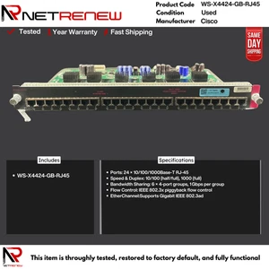 Cisco Catalyst 4500 WS-X4424-GB-RJ45 24-Port GbE Switching Modul - Bild 1 von 3