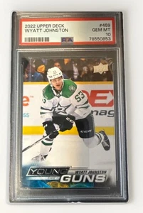 2022-23 UPPER DECK WYATT JOHNSTON YOUNG GUNS PSA 10 #459 - Picture 1 of 2
