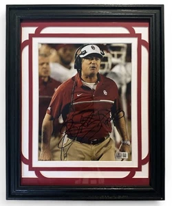 Bob Stoops Signed Oklahoma Sooners 8x10 Photo Framed Beckett Authenticated - Picture 1 of 4