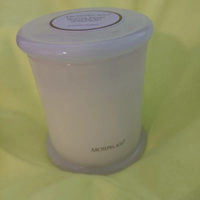 Archipelago Candle In Milkglass Container w Top White Frost SCENT Brand New - Image 1 of 3