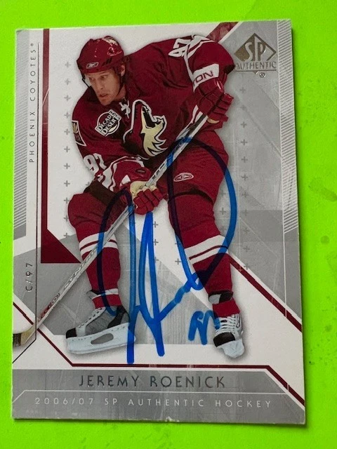 JEREMY ROENICK 2007 SP AUTHENTIC #25 PHOENIX COYOTES 2024 HOF AUTO/SIGNED - Image 1 of 1