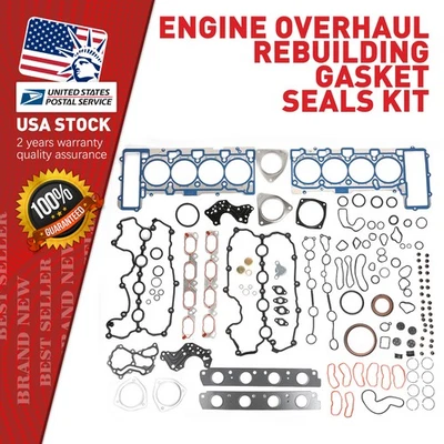 New Engine Cylinder Head Gasket Set Fit For 2007-2015 Audi R8 4.2L 079103383AQ Foto 1 de 4